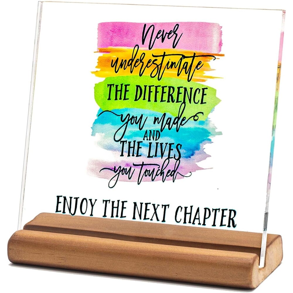 Vibrant Retirement Plaque Ideal Gift for Women and Men  Farewell Parties
